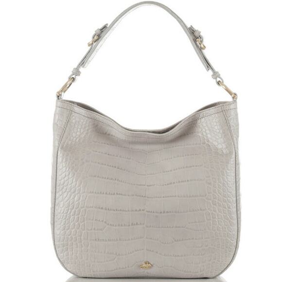 Brahmin Eva Savannah Dove shoulder bag large women tote Rare Exclusive B000511 - Picture 1 of 5